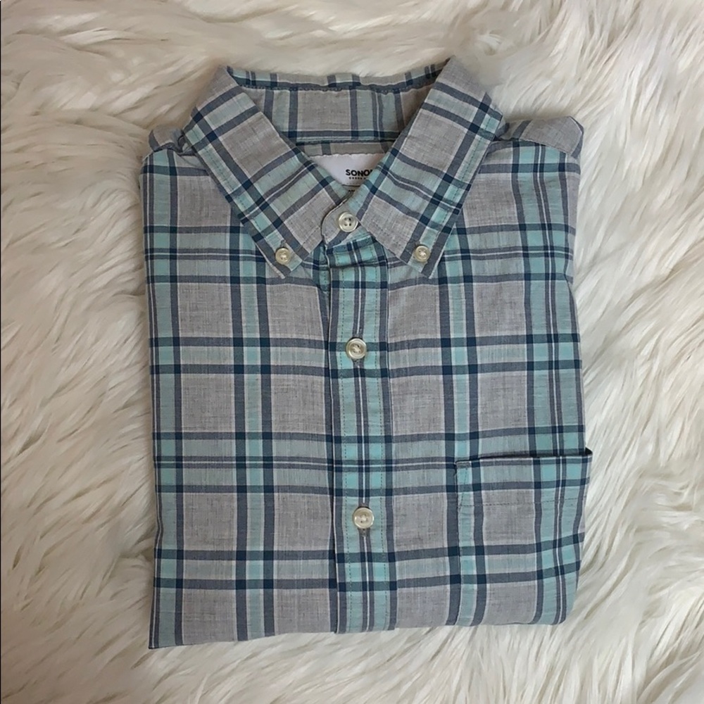 Mens Long Sleeve Button-Up
